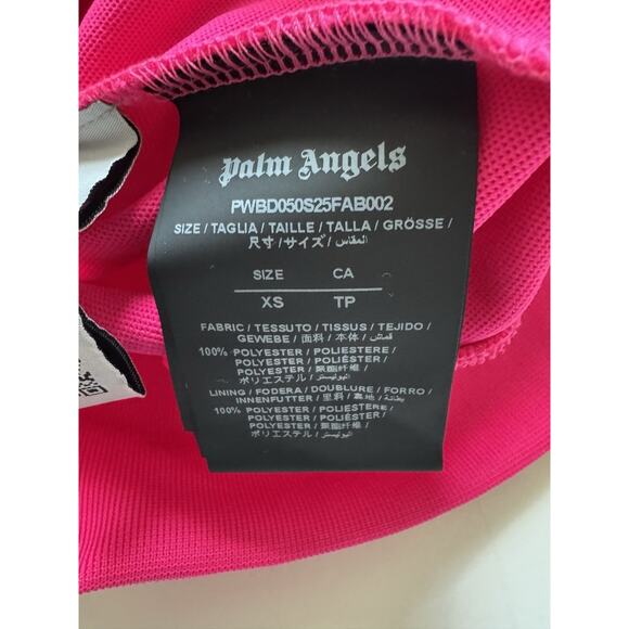 Palm Angels CLASSIC LOGO BOMBER TRACK FUCHSIA-OFFWHITE- XS Women’s - Picture 7 of 8